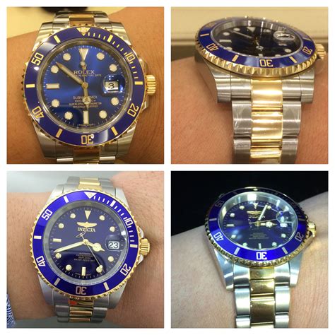 invicta submariner vs rolex